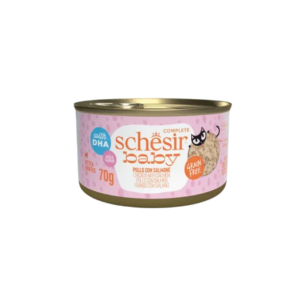 کنسرو بچه گربه طعم مرغ و سالمون برند Schiesir شسیر